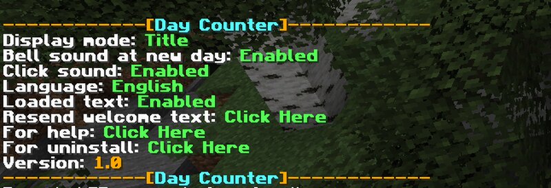 Day Counter Minecraft Data Pack