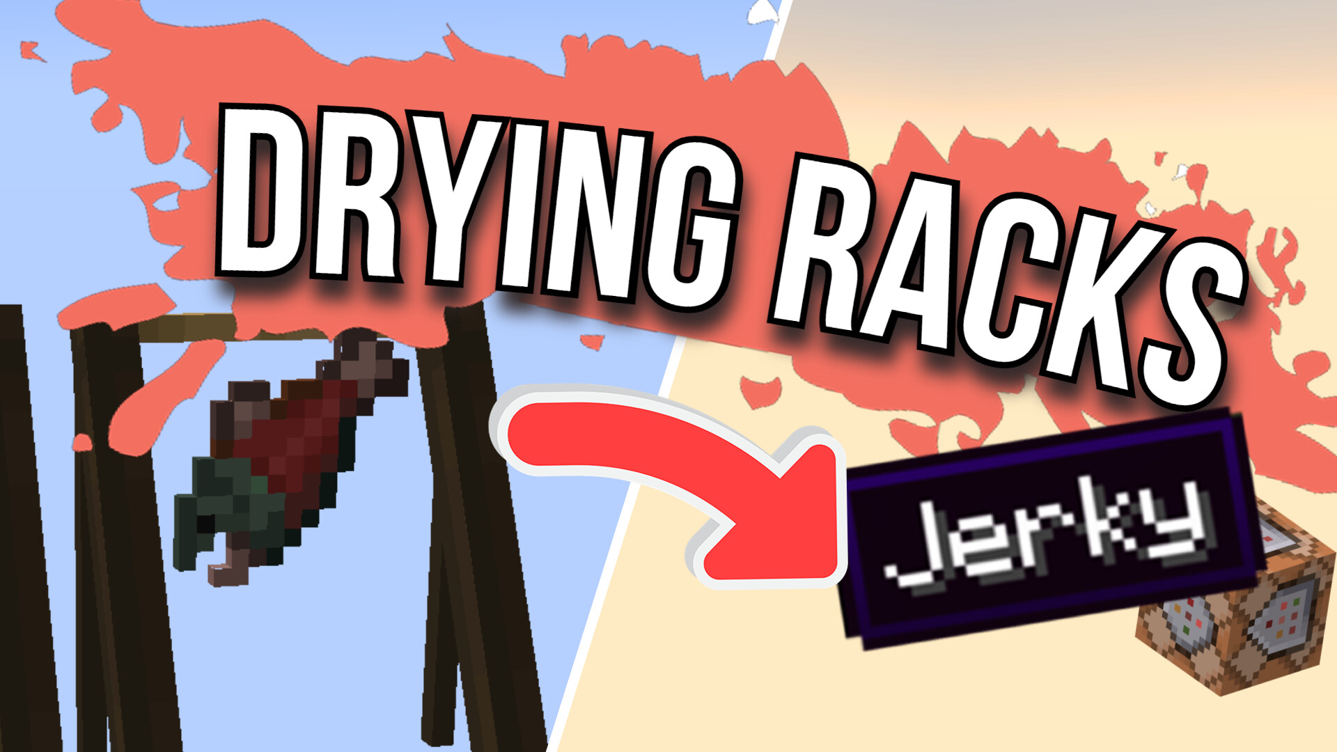 Drying Racks Make jerky out of meat! Minecraft Data Pack