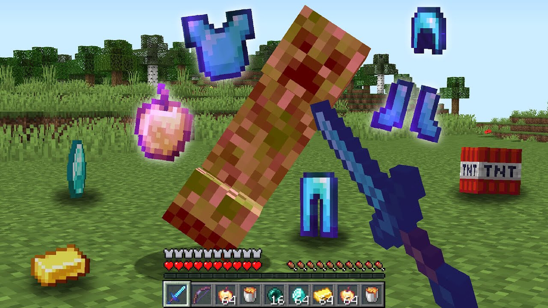 Minecraft, But Mobs Drop OP Items Minecraft Data Pack