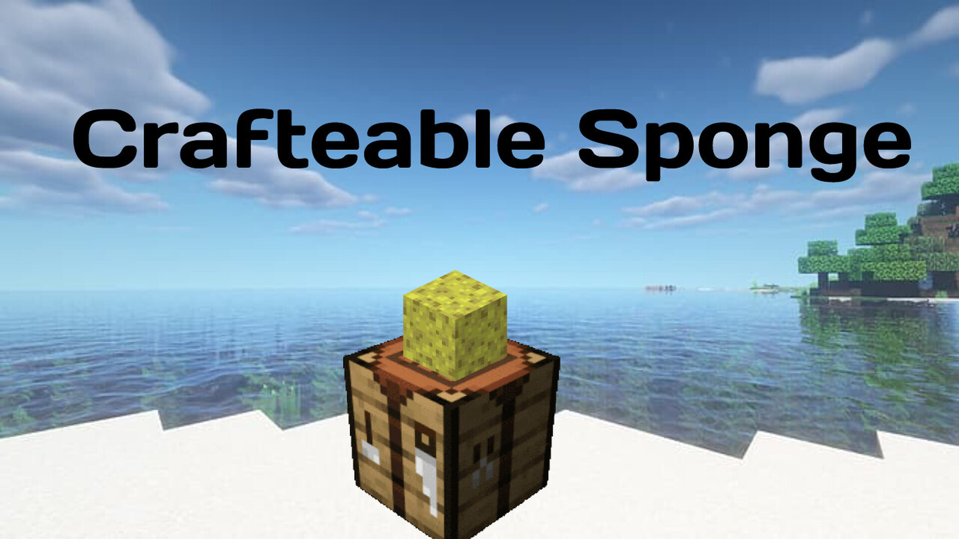 Crafteable sponge Minecraft Data Pack