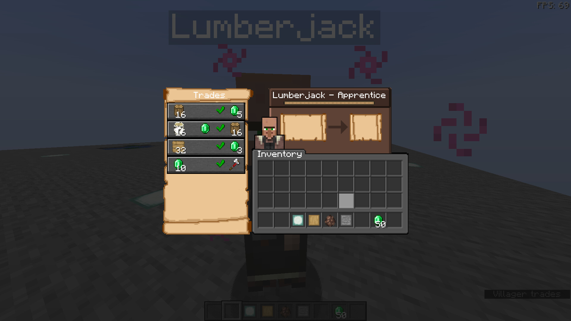 Lumberjack Villagers!!!!!!1!!11!! Minecraft Data Pack