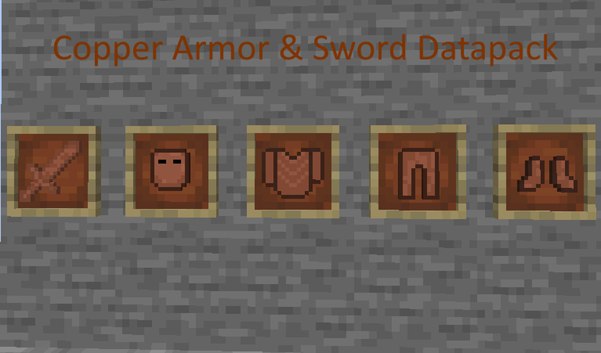 Copper armor and sword Minecraft Data Pack