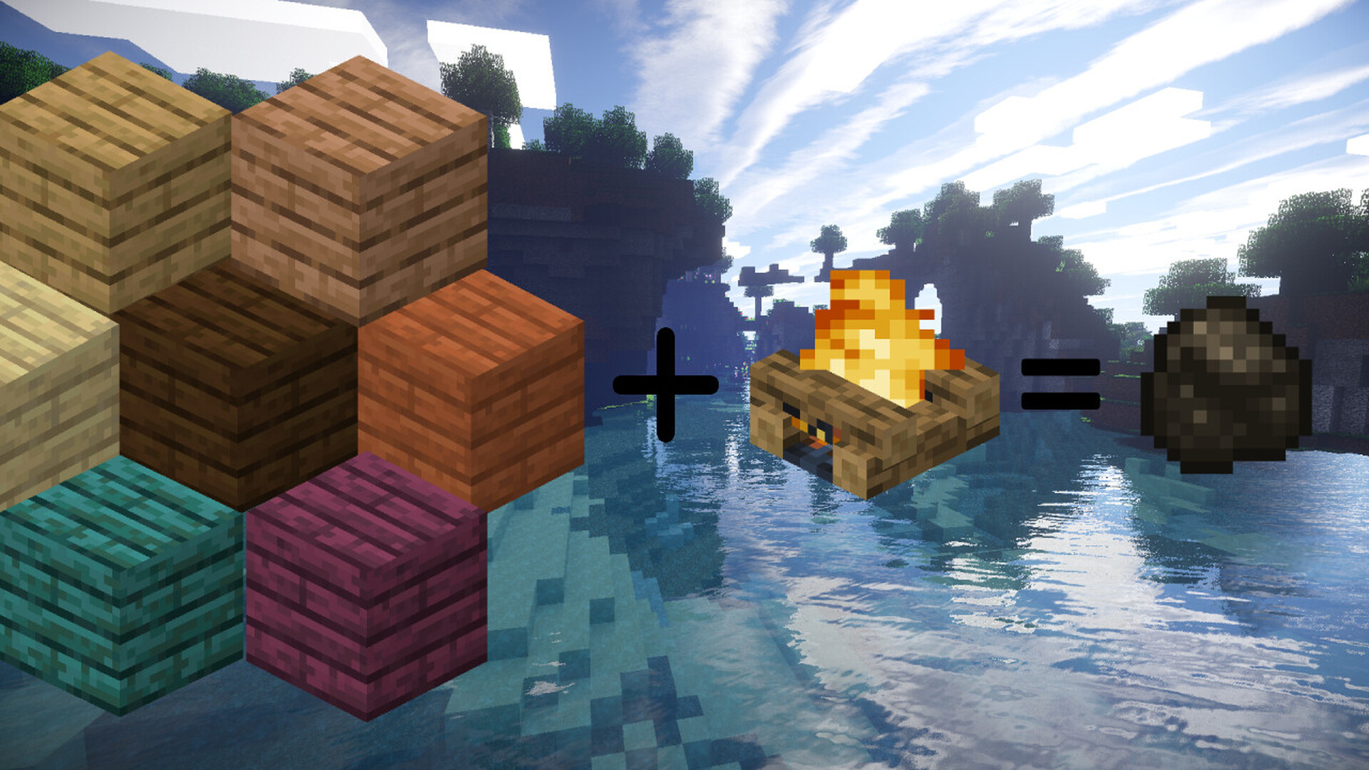 Planks to charcoal Minecraft Data Pack