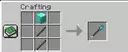 Recipe to craft the Diamond Spear! The Iron Dagger use Iron Blocks, and the Gold Spear uses Gold Blocks!