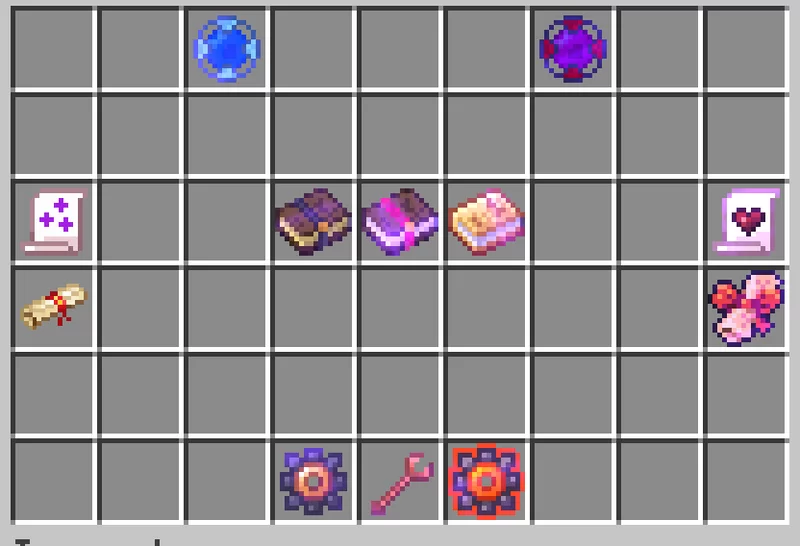 Just a few of the custom items found in the datapack