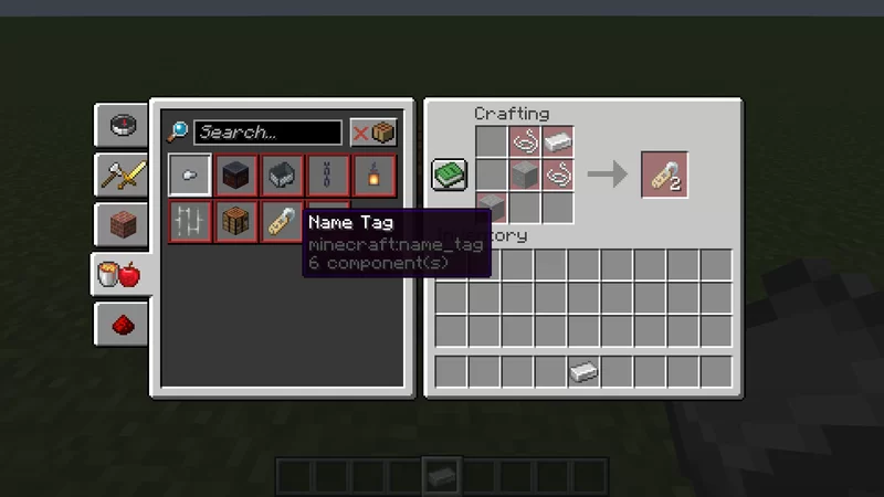 Name Tag Recipe Minecraft Data Pack