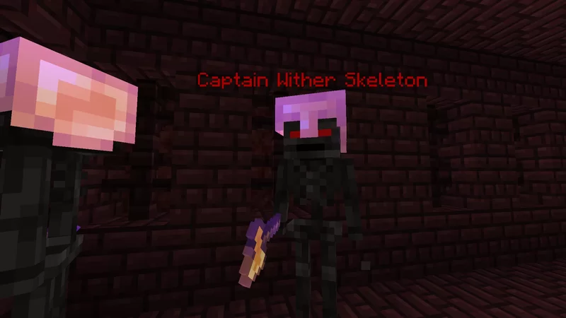 This is the captain of all raiders. It spawns in nether fortress. Killing the Captain will give you "Wither Omen" Effect, just like "Bad Omen".