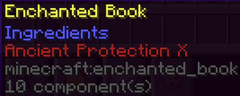 Ancient Protection [Custom Enchantment] 1.21.4
