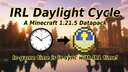 IRL Daylight Cycle -- In game time matches real time! Minecraft Data Pack