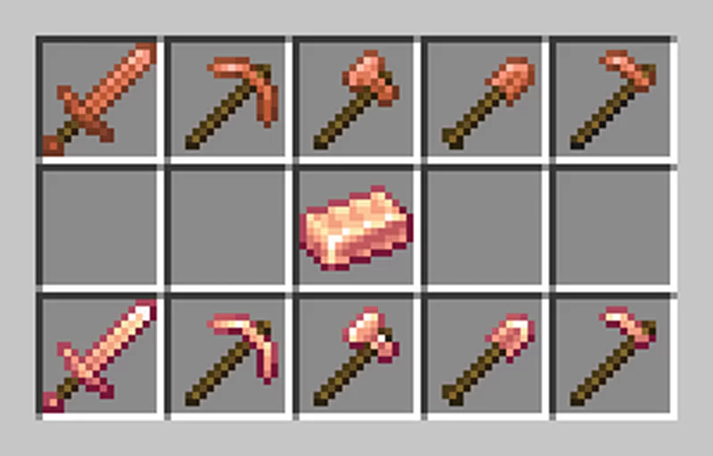 G+ | Copper and Rose Gold tools Minecraft Data Pack