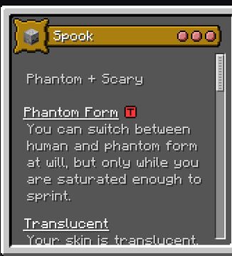 Spook origin Datapack Minecraft Data Pack