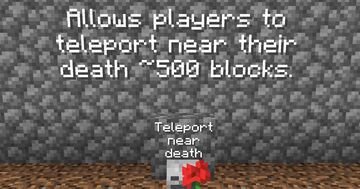 Death teleportation Minecraft Data Pack