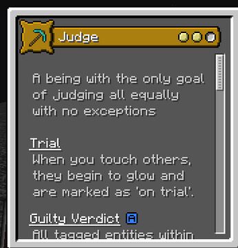 Origins mod, Datapack: Judge Minecraft Data Pack