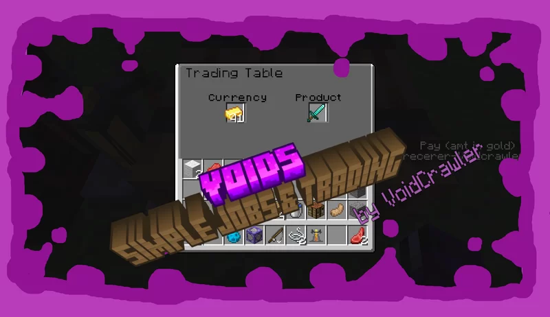 Voids Simple Jobs & Trading Datapack Minecraft Data Pack