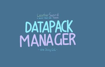 Data Pack Manager With GUI Minecraft Data Pack