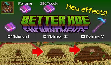 Better Hoe Enchantments Minecraft Data Pack