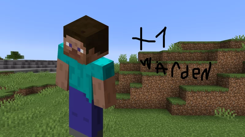 Minecraft, But Warden Summon when Taken Damage Minecraft Data Pack