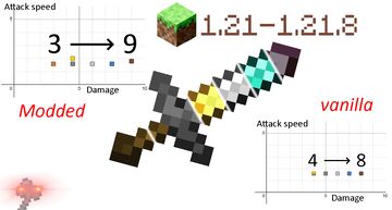 Reworked damage&durability stats for tools and weapons Minecraft Data Pack