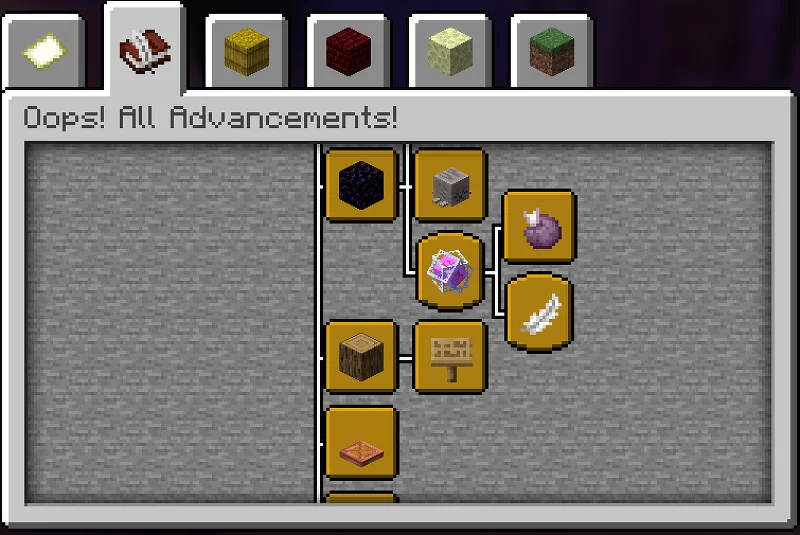 Oops! All Advancements! {WIP Check Description} Minecraft Data Pack