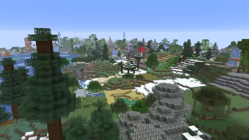 Minecraft But Chunks are Random Biomes Minecraft Data Pack