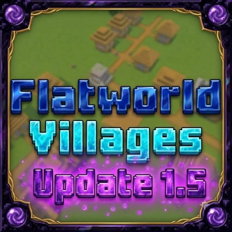 Flatworld Villages [MINECRAFT BEDROCK ADDON] Minecraft Data Pack