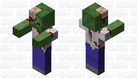 Brain Zombie Minecraft Skin