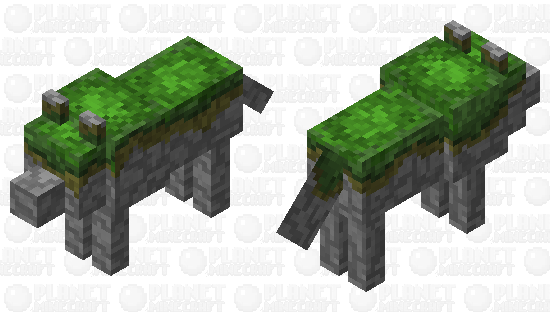 Mossy Golem Wolf Minecraft Skin