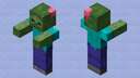 Zombie With Brain Minecraft Mob Skin