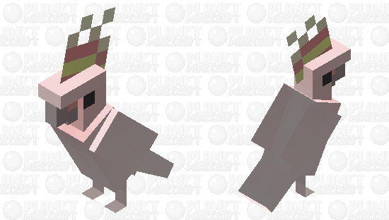 Pink Cockatoo Minecraft Mob Skin