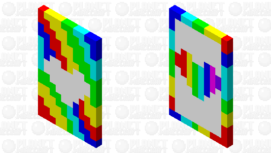 Rainbow Cape with White Heart ~♡~ Minecraft Mob Skin