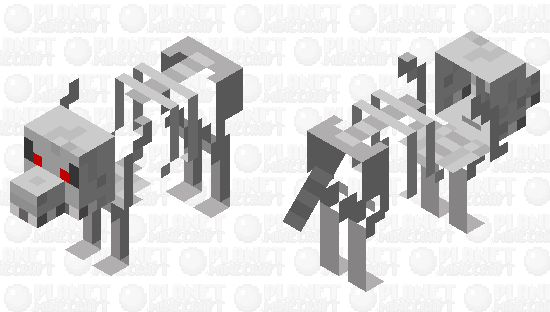 Skeleton wolf Minecraft Skin