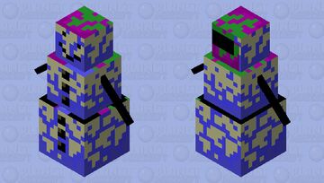 blue fire snowman Minecraft Mob Skin