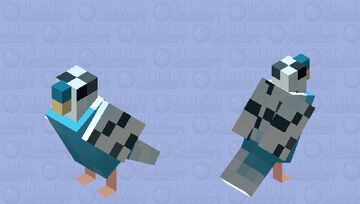 Budgie Parakeet Blue Minecraft Mob Skin