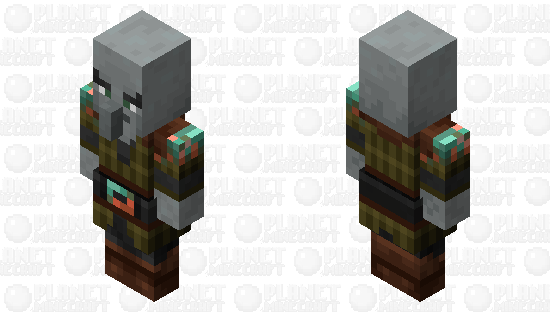 Pillager level-1 / copper / remade re-texturing / version 1 Minecraft Skin