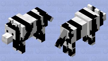 Black and white wolf 2 Minecraft Mob Skin