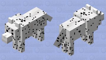 Black and white wolf 3 Minecraft Mob Skin