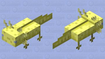 Golden axolotl Minecraft Mob Skin