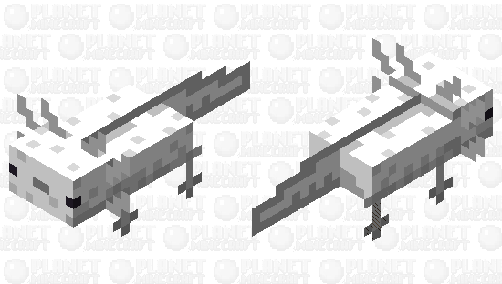 White Axolotl Minecraft Skin