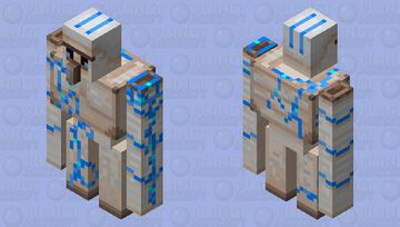 Blue Fire Golem Minecraft Mob Skin