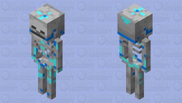 Blue Fire Skeleton Minecraft Mob Skin