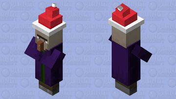 Christmas hat witch Minecraft Mob Skin