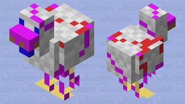 Painted Chicken Minecraft Mob Skin