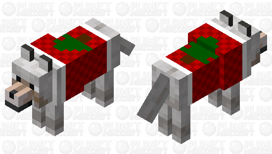 Christmas sweater wolf Minecraft Skin