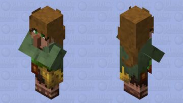 Female Nitwit Jungle Villager by Allire_7893 / Malefica1 Minecraft Mob Skin