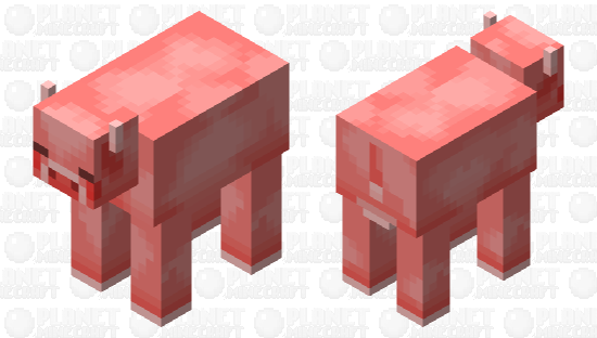 Cute Red Mooshroom Minecraft Mob Skin