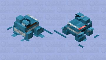 Cyan frog Minecraft Mob Skin