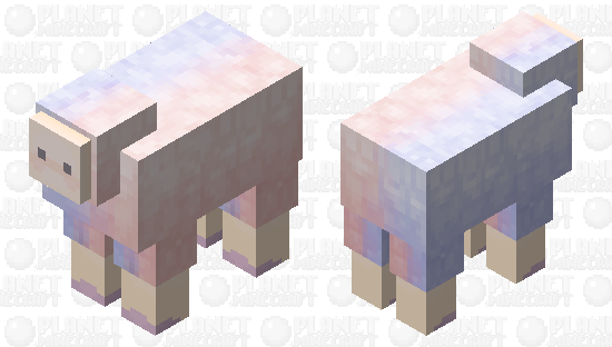 Cotton candy sheep Minecraft Skin