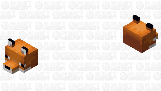 Default Fox Head Minecraft Skin