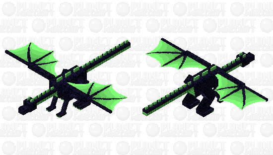 Cave Dragon (+Glowing Parts) Minecraft Skin
