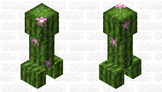 Flowering Cactus Creep Minecraft Skin